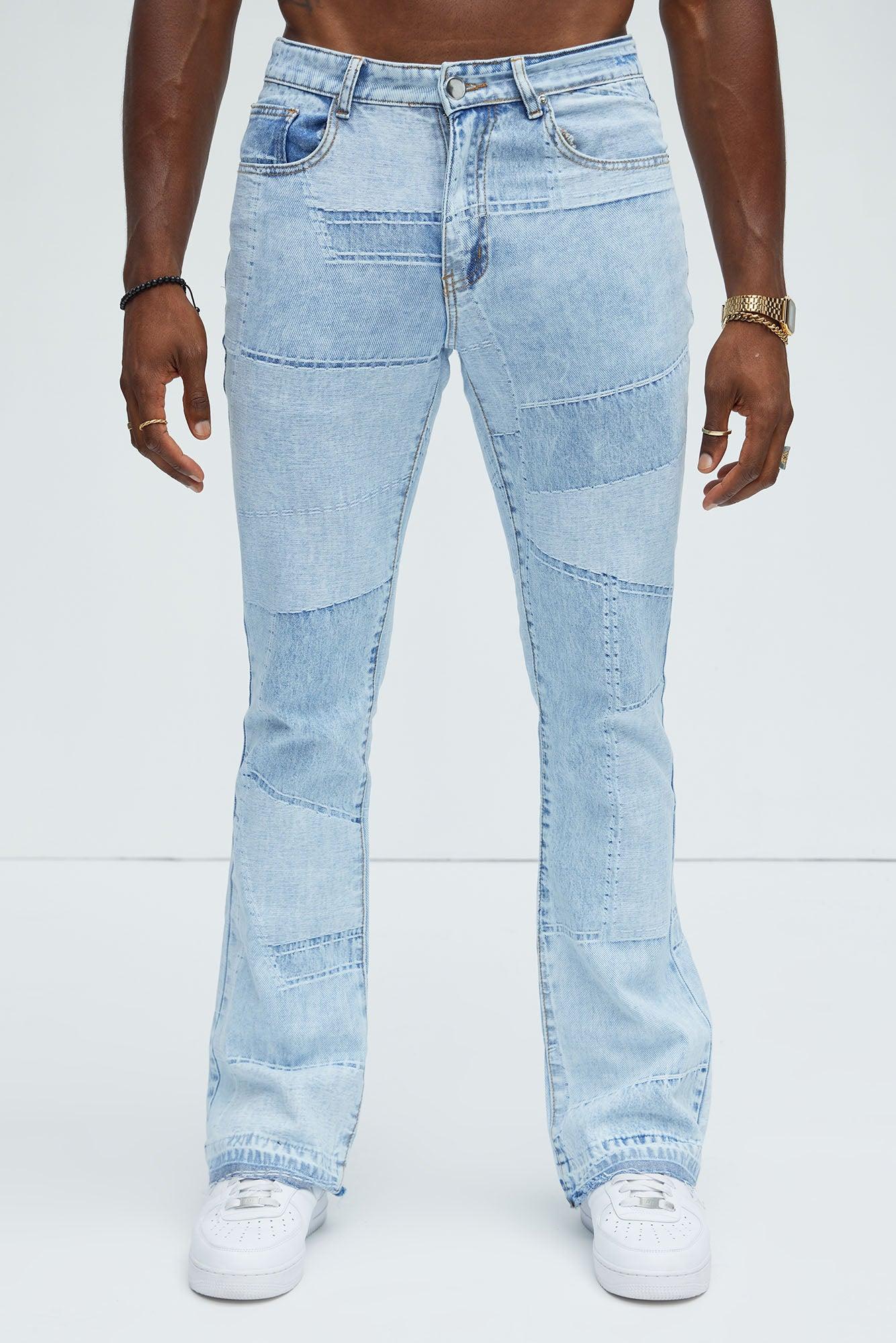 Verdugo Stacked Slim Flare Jeans - Light Blue Wash Product Image