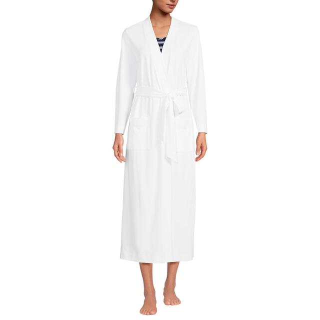 Lands End Womens Cotton Long Sleeve Midcalf Robe Product Image