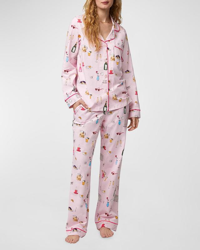 Bedhead PJs Organic Cotton Long Sleeve Classic PJ Set (Let's Do Brunch) Women's Pajama Sets Product Image