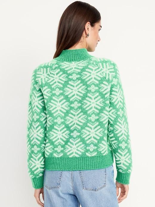 Holiday Print Mock-Neck Sweater Product Image