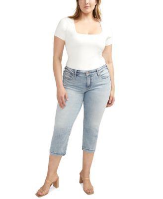 Plus Size Britt High-Rise Curvy-Fit Capri Jeans  Product Image