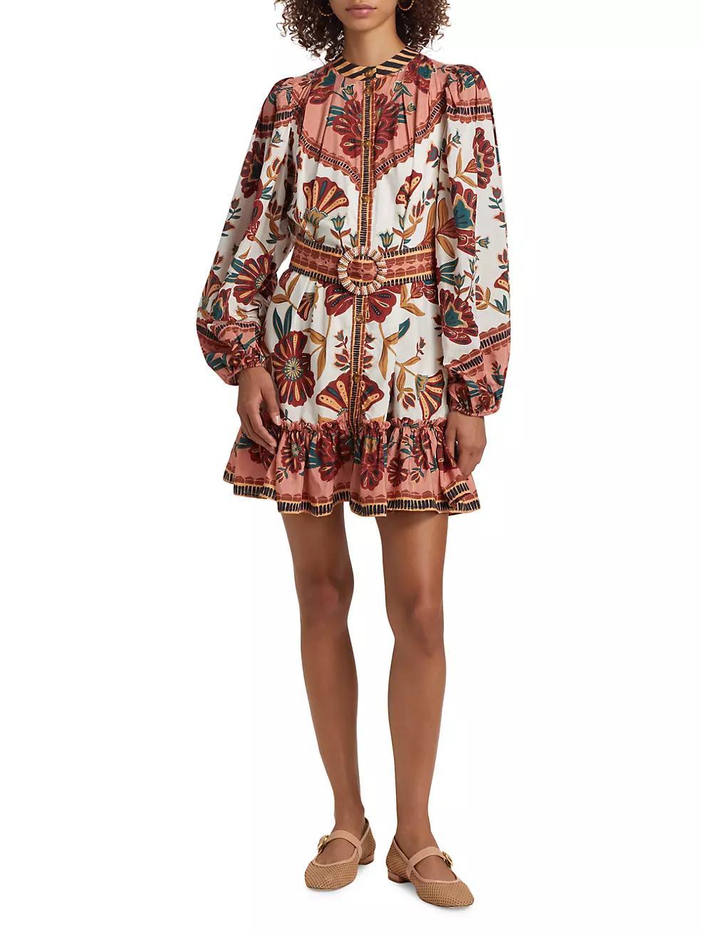 Riad Floral Belted Minidress Product Image