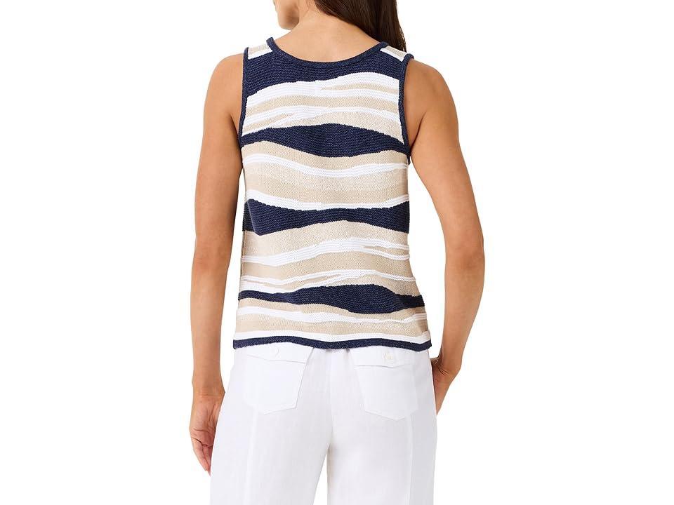 NIC+ZOE Knit Waves Sweater Tank (Indigo Multi) Women's Sweater Product Image