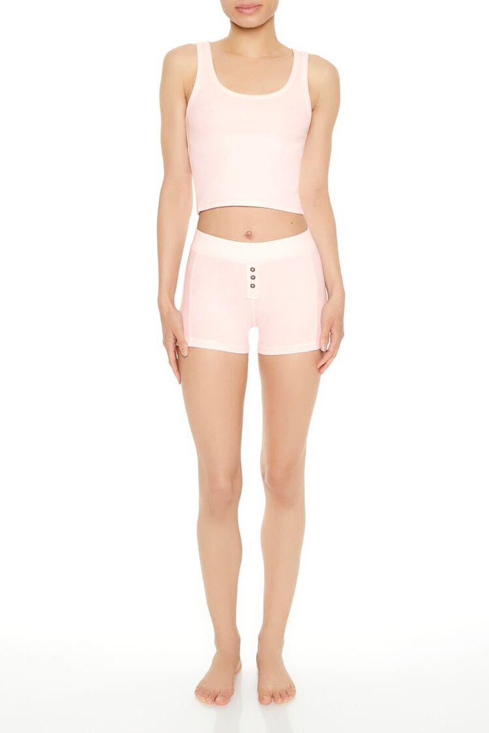 Slinky Tank Top & Shorts Pajama Set | Forever 21 Product Image