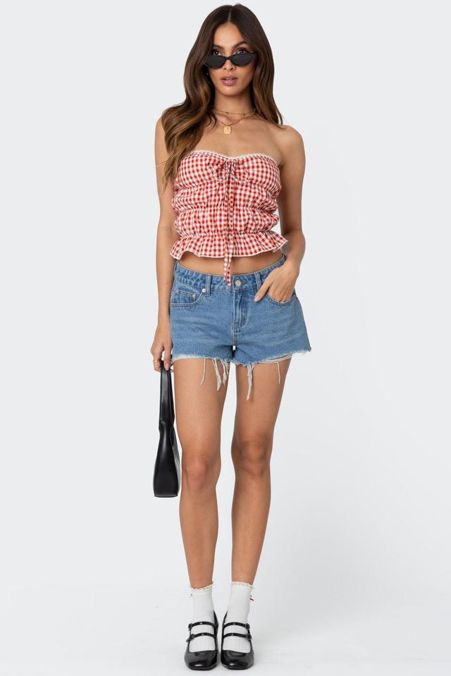 Fern Mid Rise Denim Shorts Product Image