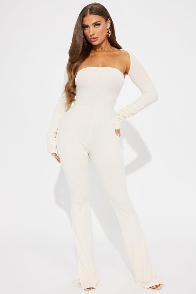 Day To Day Jumpsuit Set - Cream Product Image