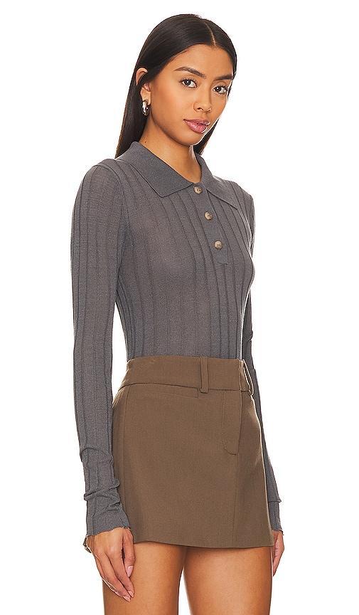 Rue Sophie Cie Merrow Top in Charcoal. Size M, S, XL, XS. Product Image