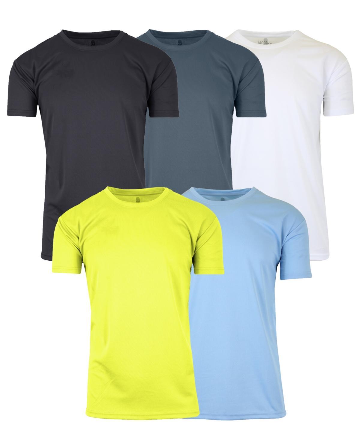 Galaxy By Harvic Mens Short Sleeve Moisture-Wicking Quick Dry Performance Crew Neck Tee -5 Pack Product Image