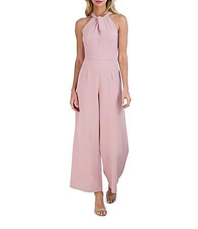 Julia Jordan Halter Twist Neck Sleeveless Pocketed Jumpsuit Product Image