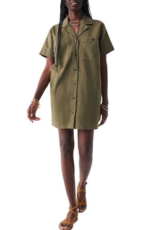 Faherty Palos Verdes Cotton & Linen Mini Shirtdress Product Image