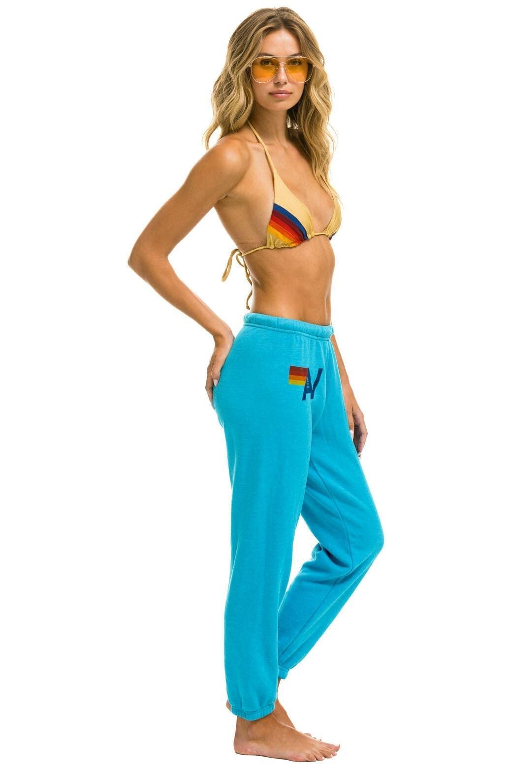 LOGO SWEATPANTS - NEON BLUE Female Product Image