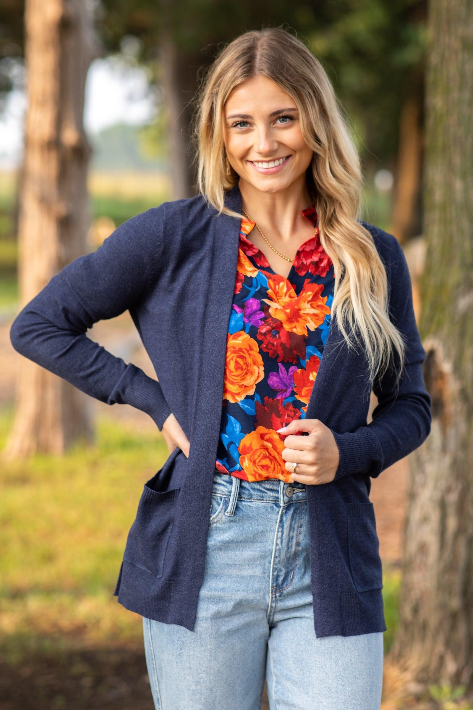 Open Front Everyday Cardigan With Pockets Product Image