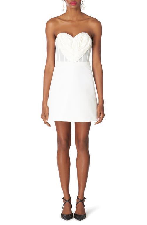 Carolina Herrera Sweetheart Neck Strapless Faille Minidress Product Image