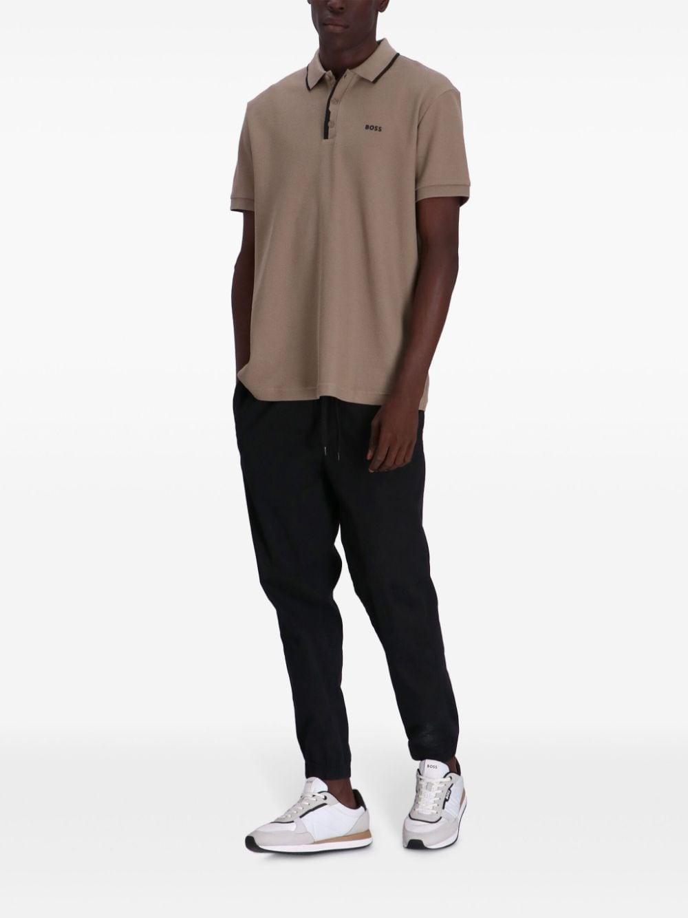 Paddy 2 Cotton Polo Shirt In Brown Product Image