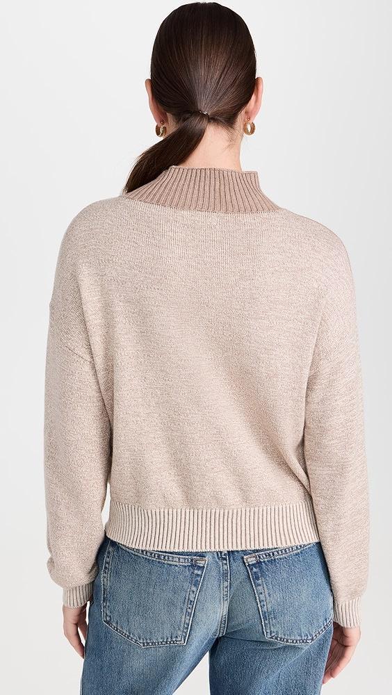 MONROW Cotton Cashmere Funnel Sweater | Shopbop Product Image