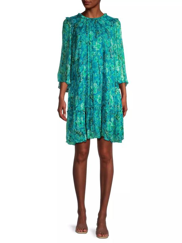 Raquel Floral Silk Minidress Product Image