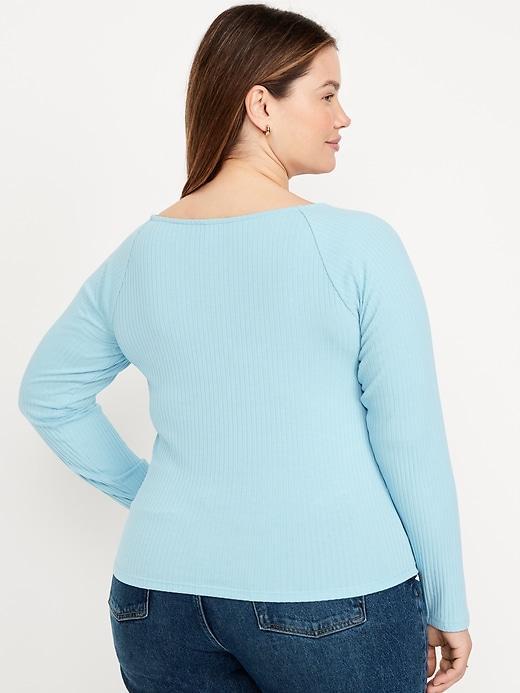 Cinched Rib-Knit Top Product Image