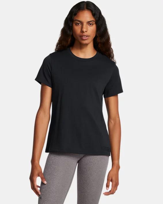 Womens UA Branded Crop Heavyweight Short Sleeve Product Image