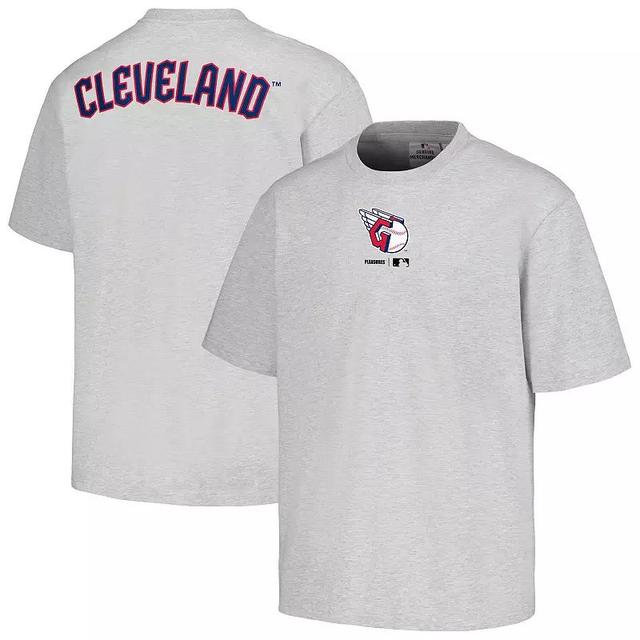 Mens PLEASURES Gray Cleveland Guardians Mascot T-Shirt Product Image