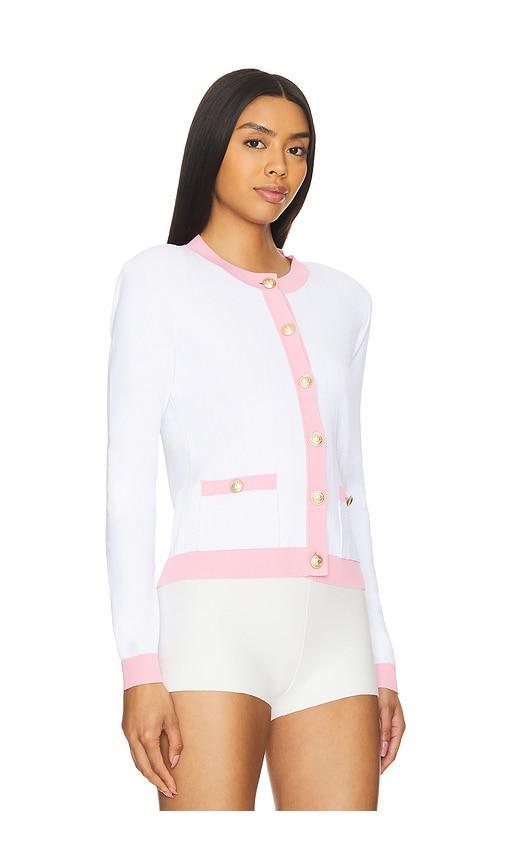 Leon Cardigan In White Cotton Candy Product Image