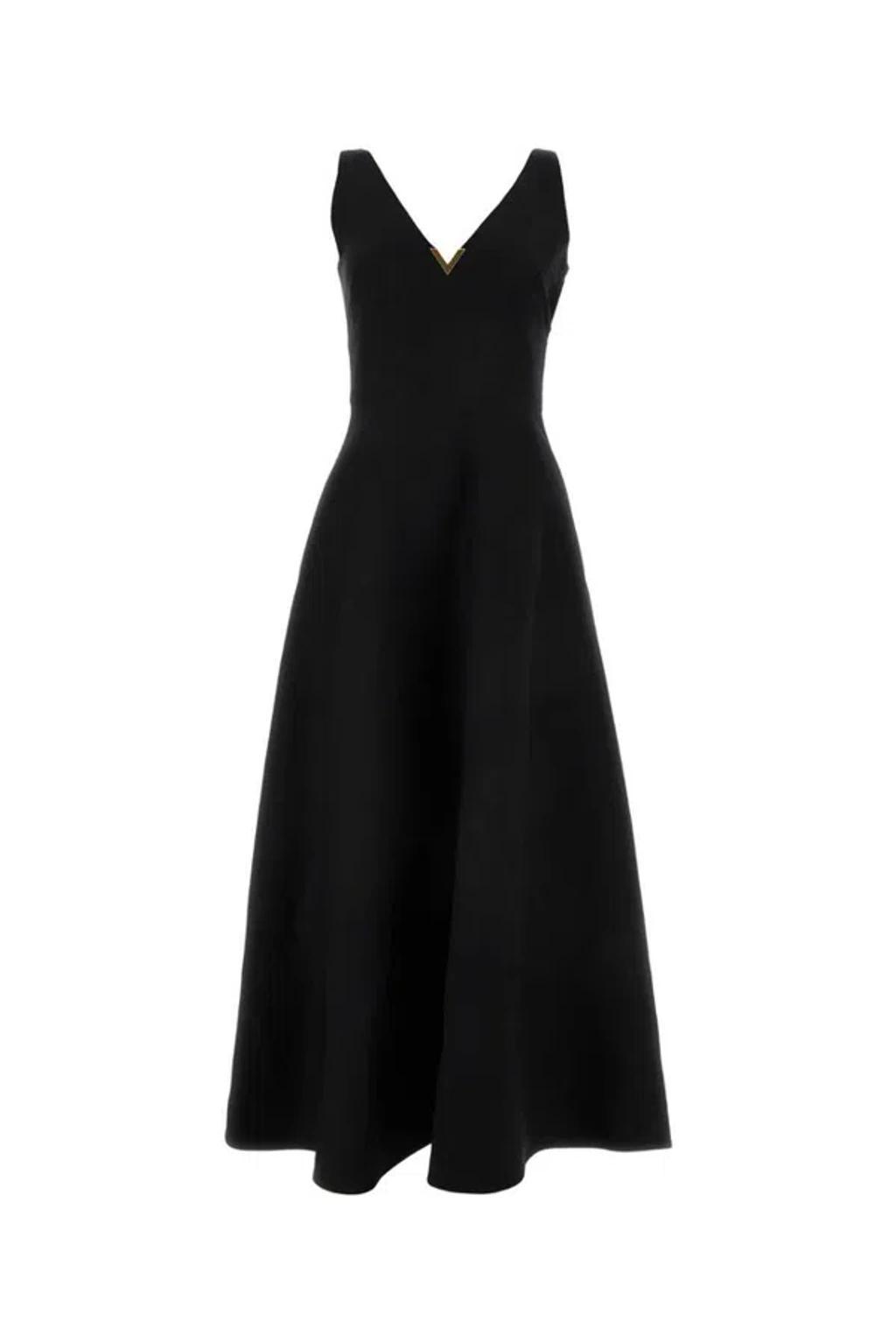 Crepe Couture Midi Dress In Black Product Image