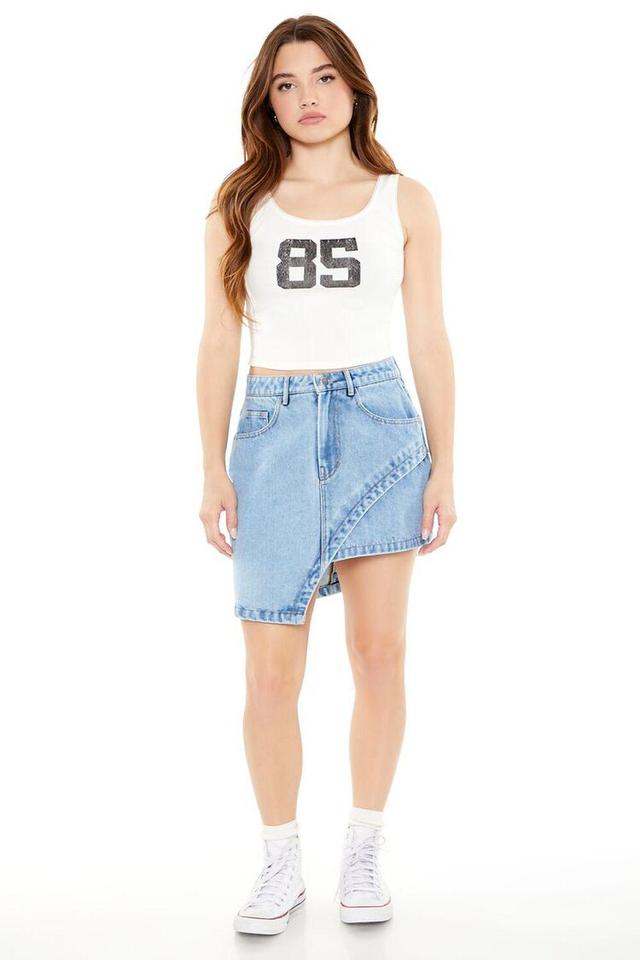 Asymmetrical Denim Mini Skirt | Forever 21 Product Image