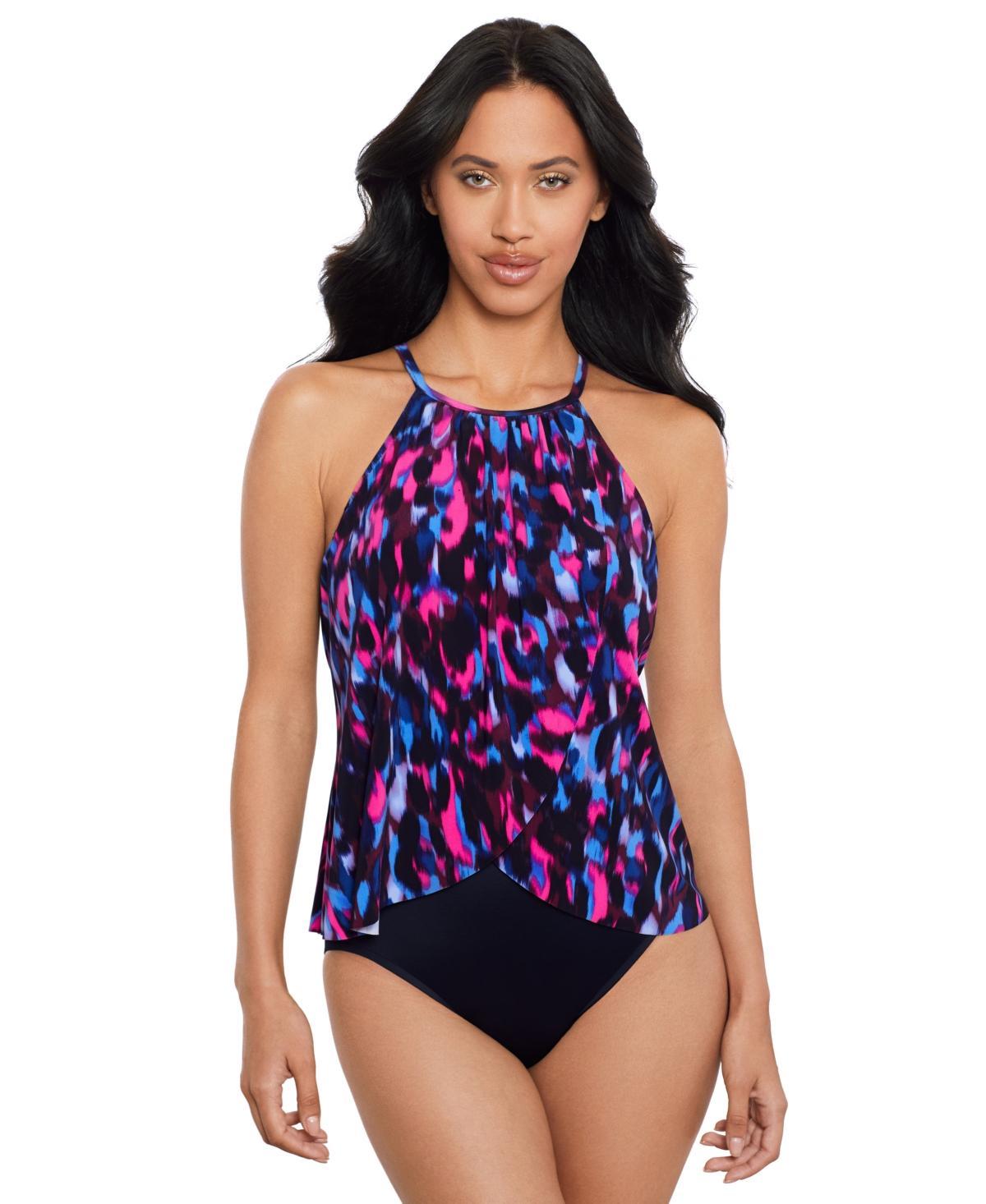 Magicsuit Womens Cherry Bomb Aubrey Printed Draped One-Piece Swimsuit Product Image