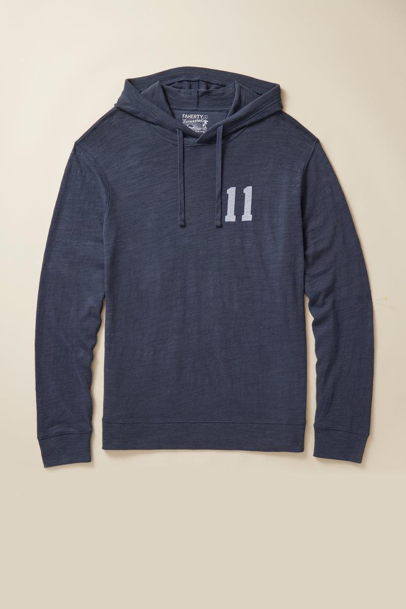 Jalen Brunson X Faherty Sunwashed Slub Hoodie - Blue Nights Product Image