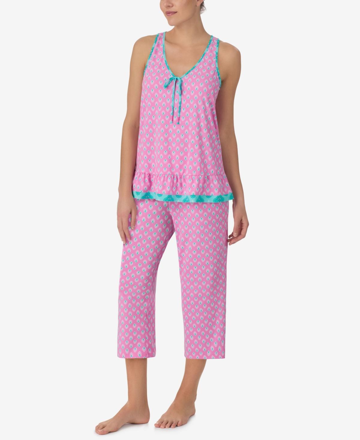 Ellen Tracy Womens Sleeveless Cropped Pj Set Product Image