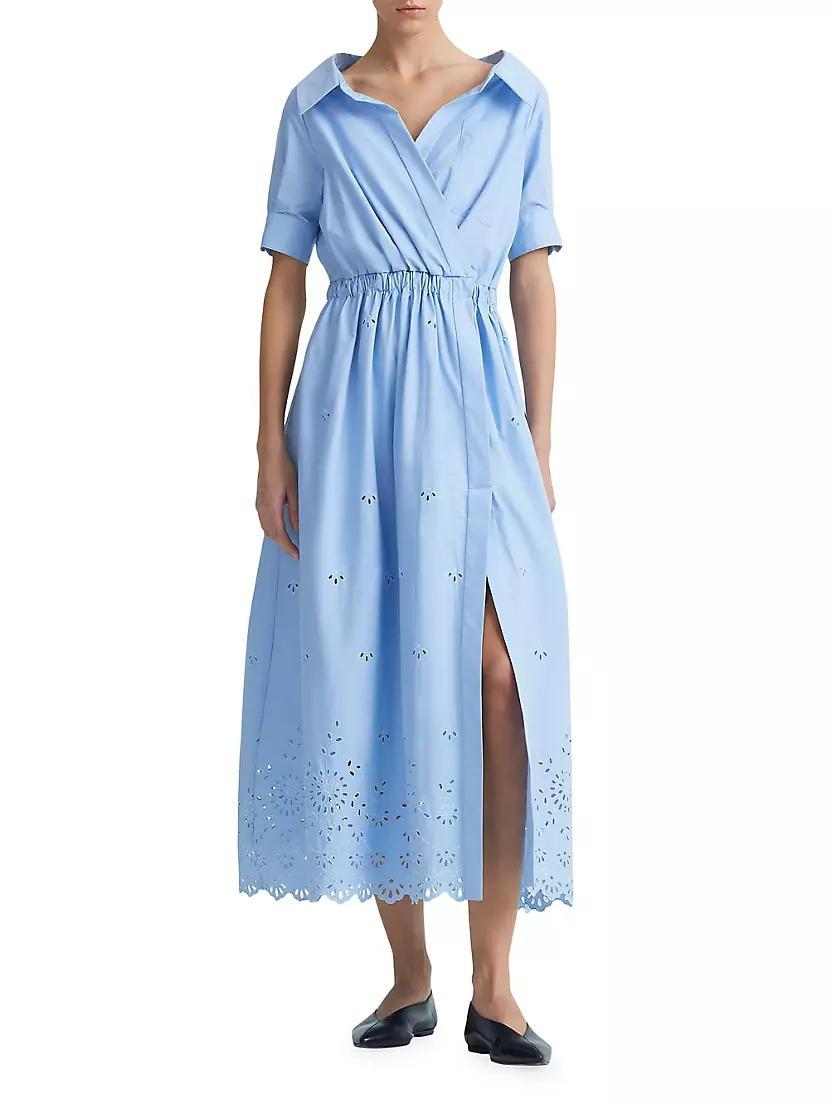 Lydia Cotton Eyelet Belted Maxi Dress Product Image