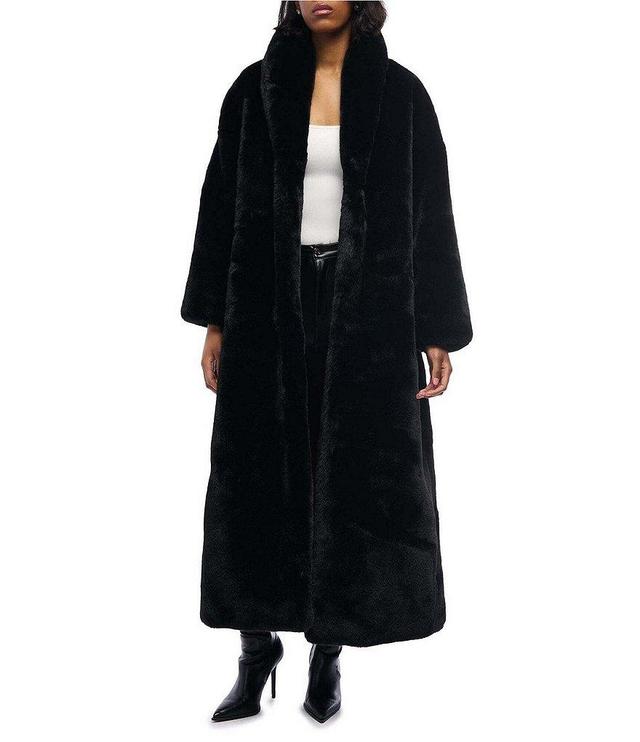 Azalea Wang Dayanne Faux Fur Collared Belted Wrap Coat Product Image