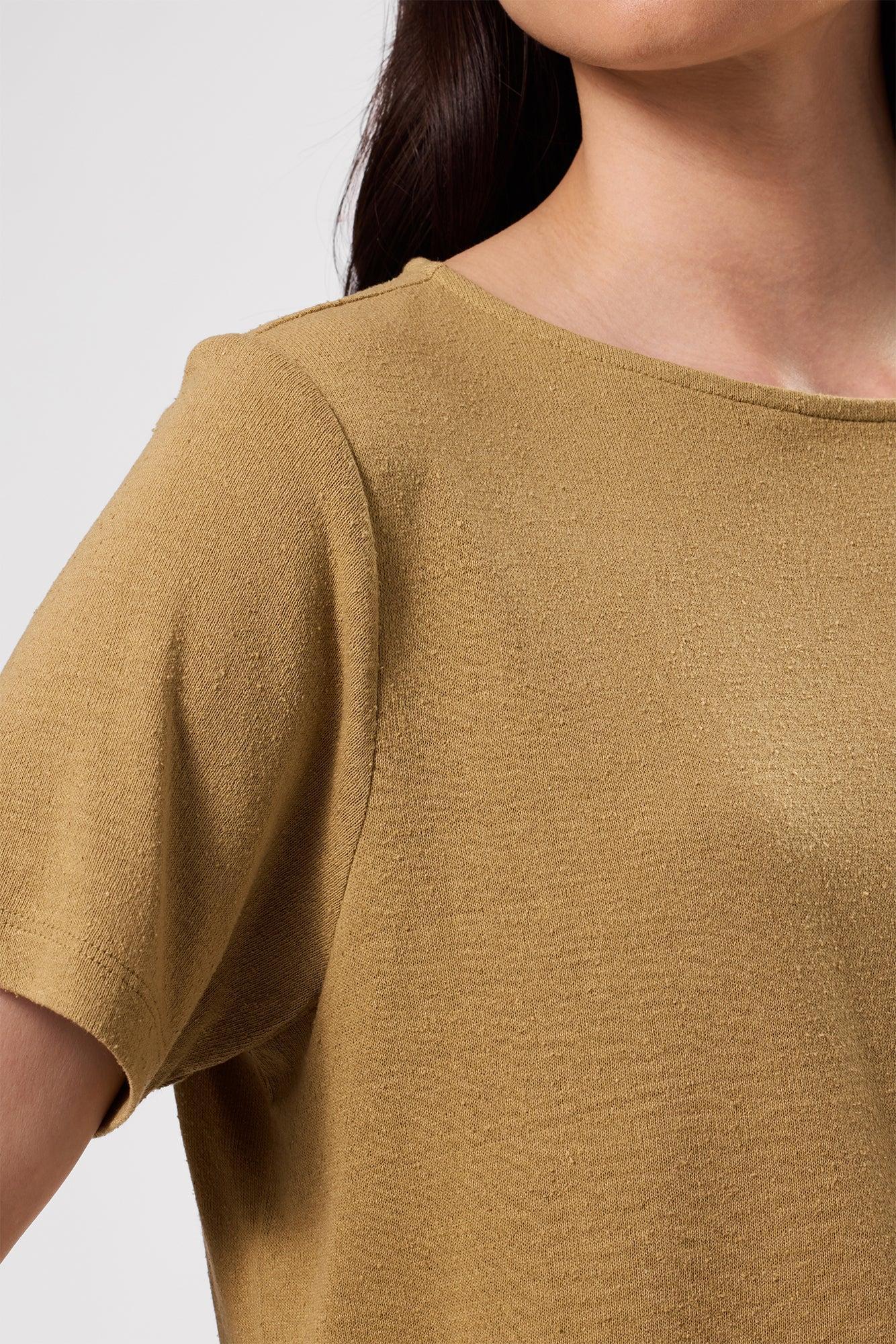 Yvette Silk Knit Tee - Elm Product Image