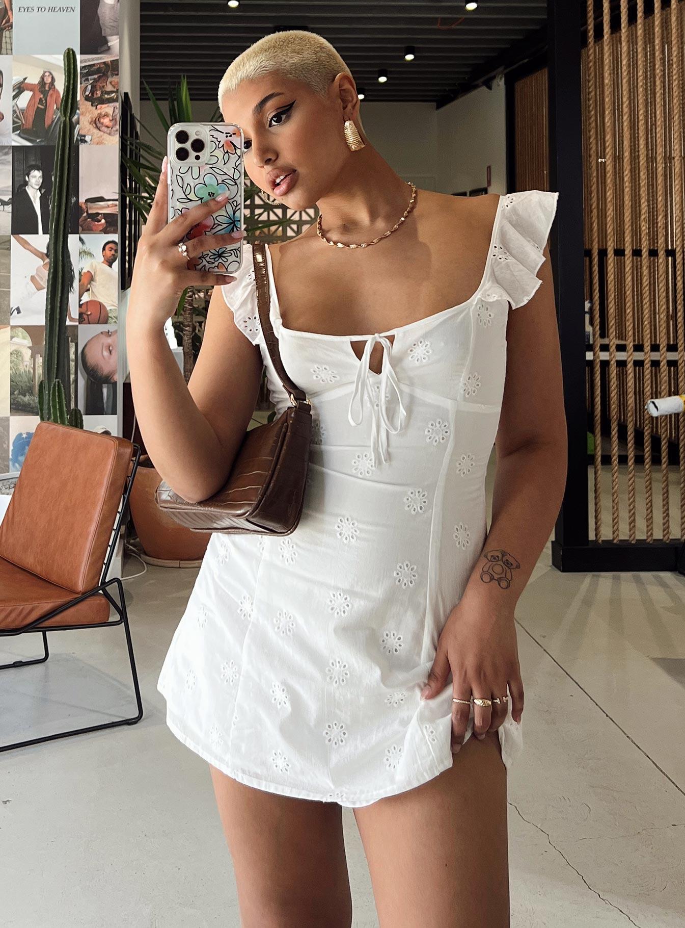 Besiana Mini Dress White Low Impact Product Image