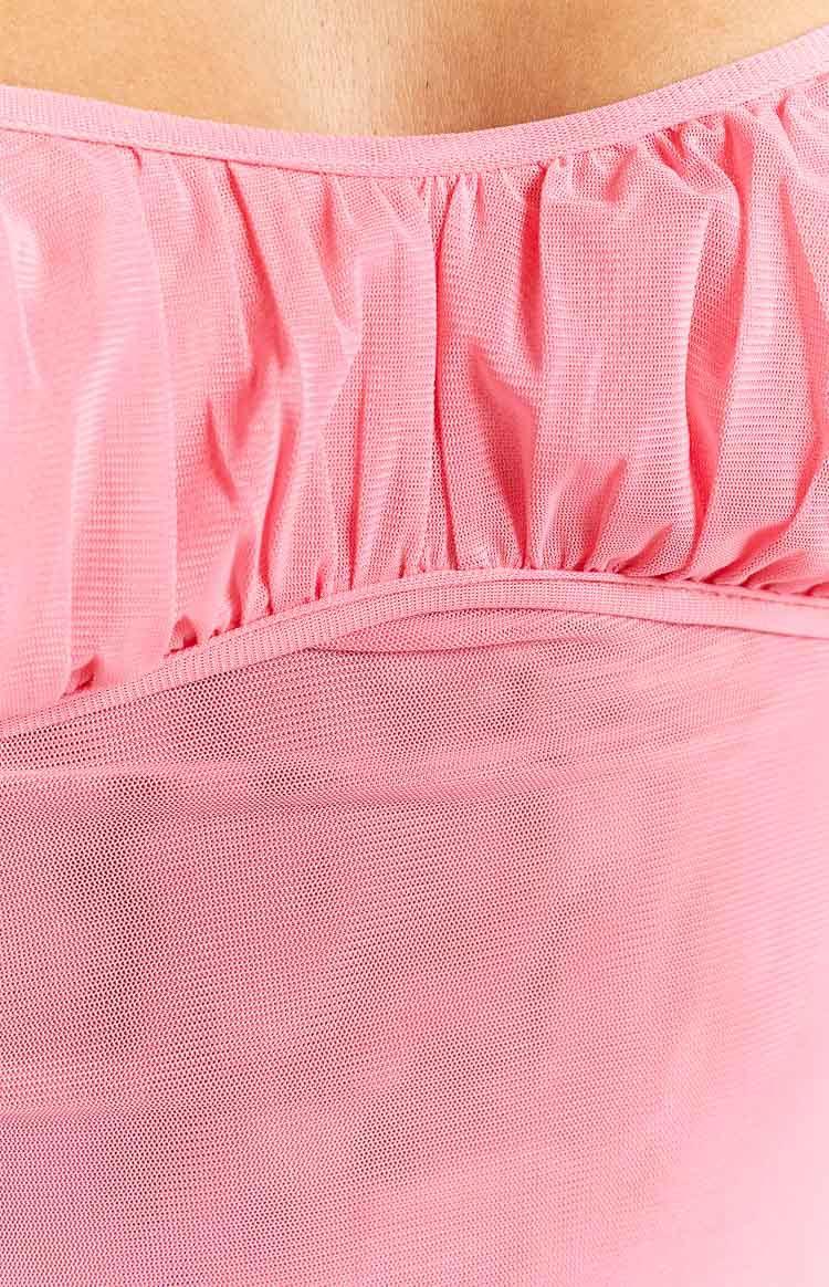 Mora Pink Mesh Top Product Image