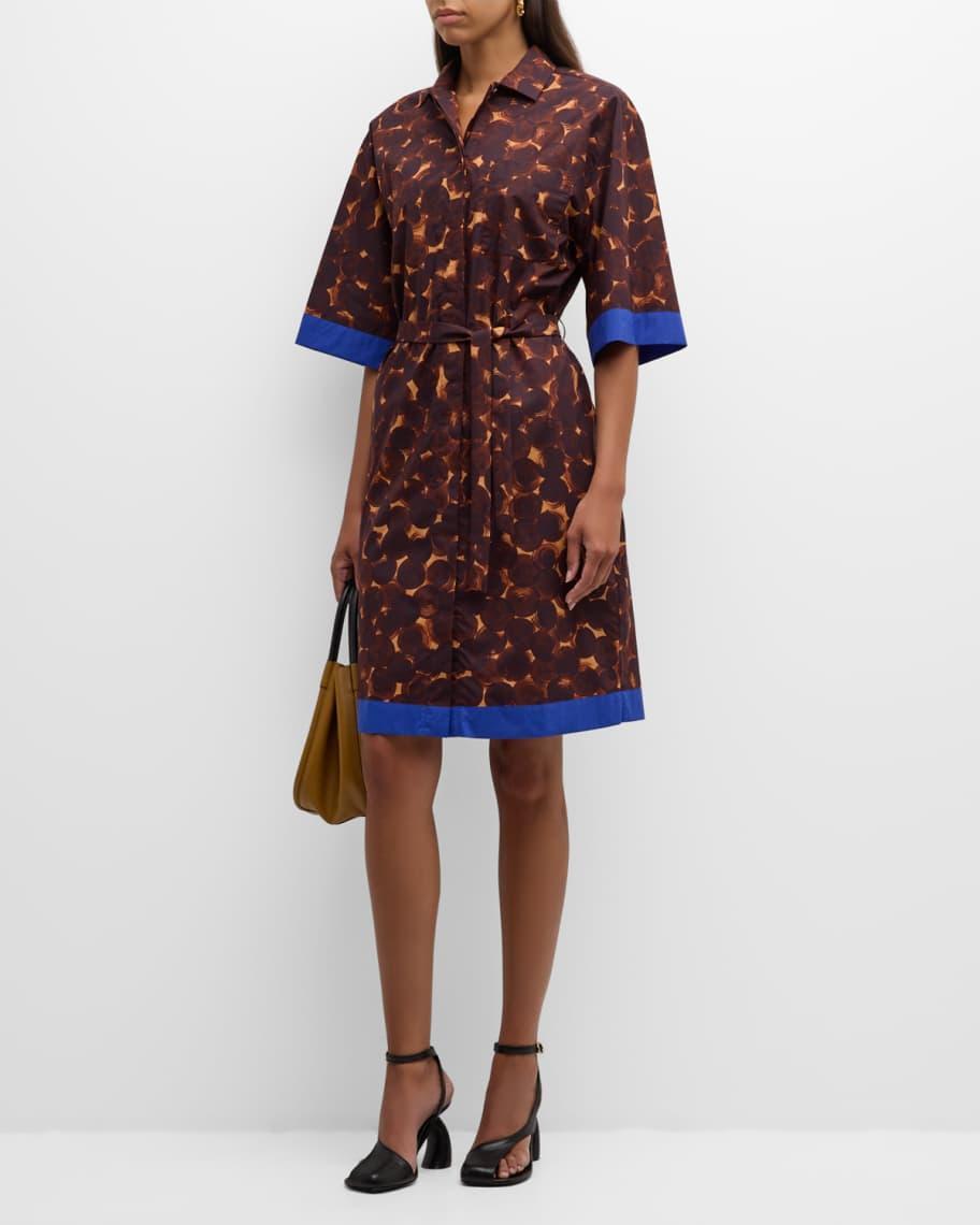 Doralia Printed Shirtdress with Tie Belt Product Image