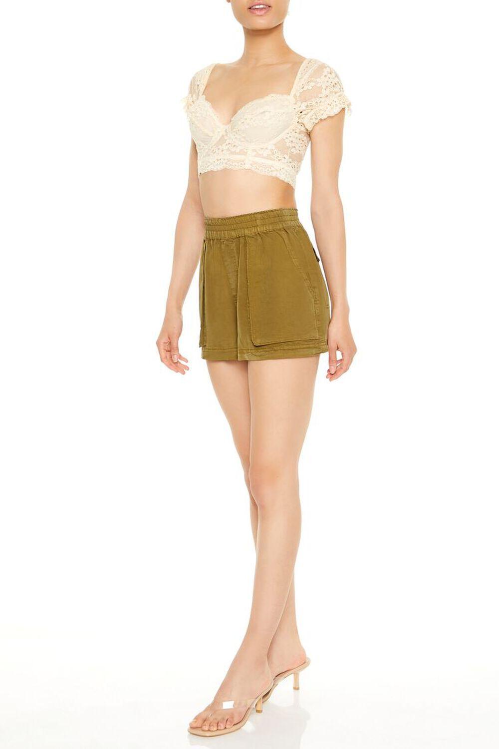 Smocked High-Rise Shorts | Forever 21 Product Image