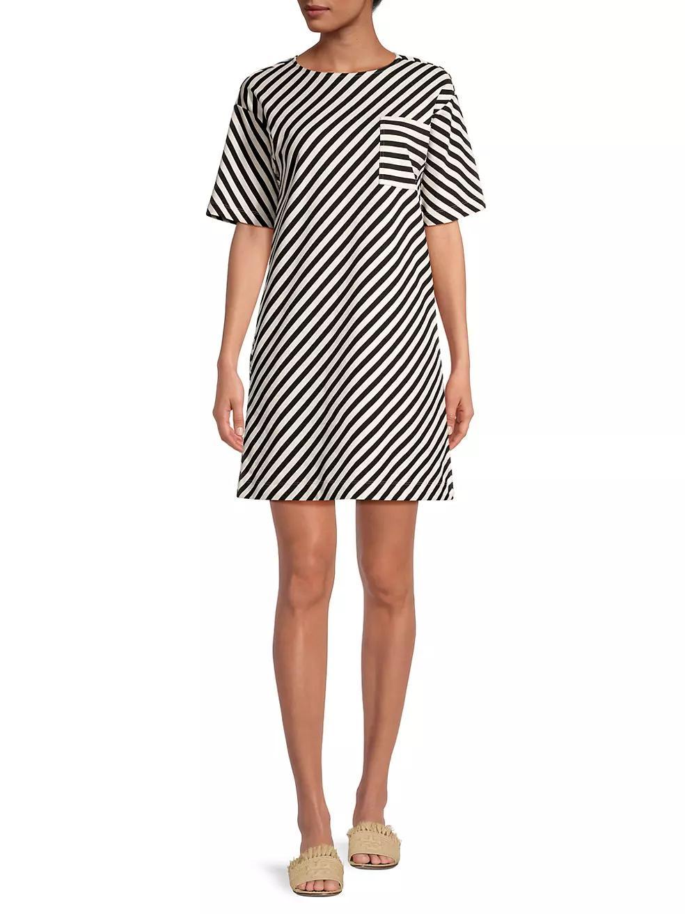 Cotton Striped T-Shirt Minidress Product Image