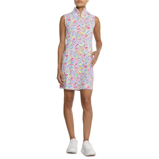 IBKUL Zip Mock Dress - UPF 50+, Zip Neck, Sleeveless Product Image