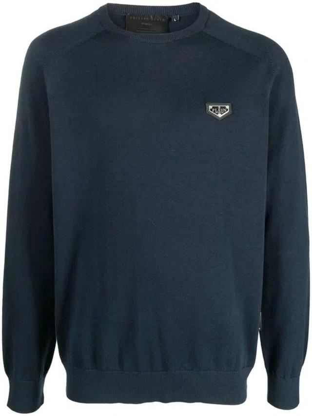 Logo-plaque Jumper In Blue Product Image