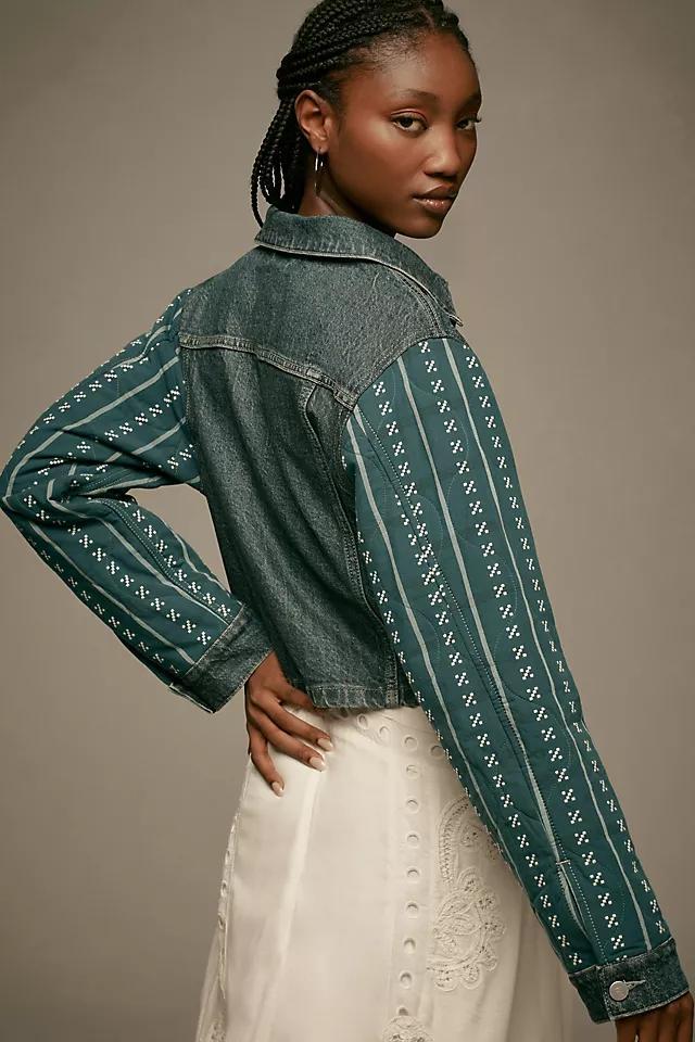 Pilcro Crafted-Sleeve Denim Jacket Product Image