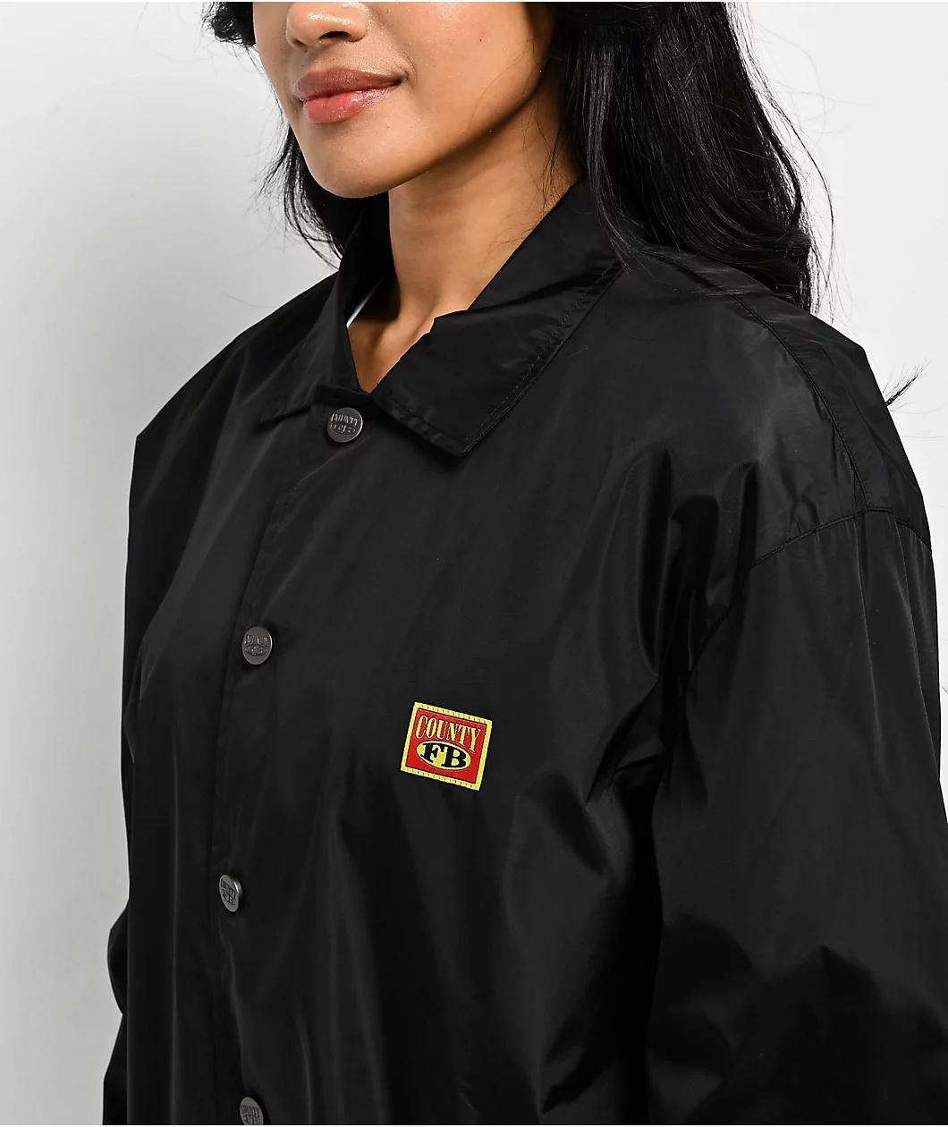 FB County Black Windbreaker Jacket  Product Image