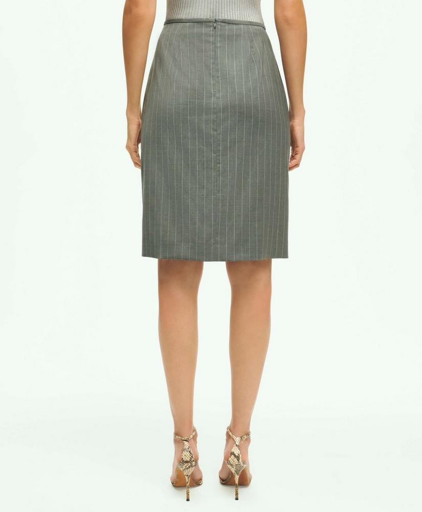 Pinstripe Pencil Skirt in Wool Blend Product Image