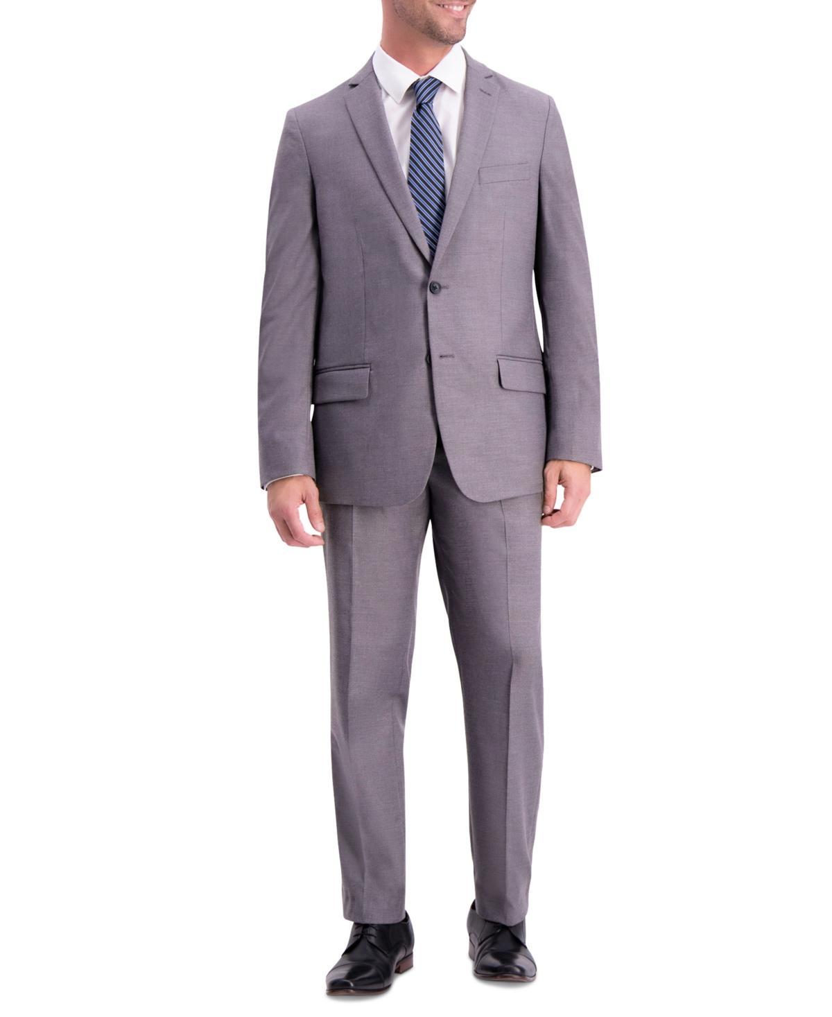 Haggar Mens Slim Stretch Fabric Slim Fit Suit Jacket, 40 Short, Gray Product Image