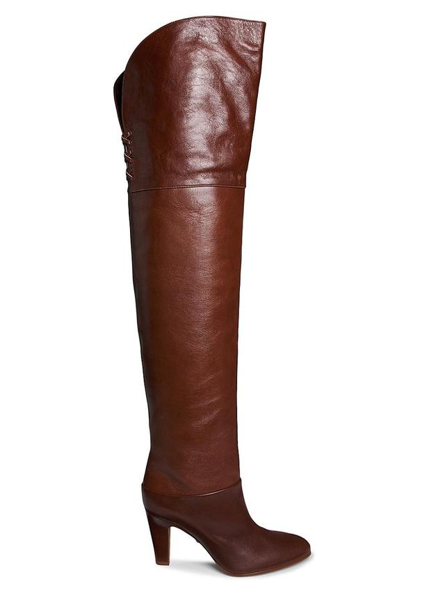 Womens Eve 85MM Leather Over-the-Knee Boots Product Image