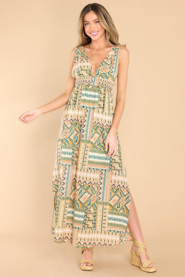 In The Future Green Multi Print Maxi Dress Product Image