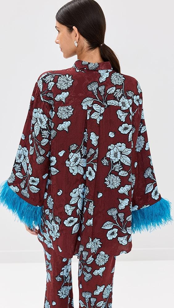 Borgo de Nor Nesse Top With Feathers | Shopbop Product Image