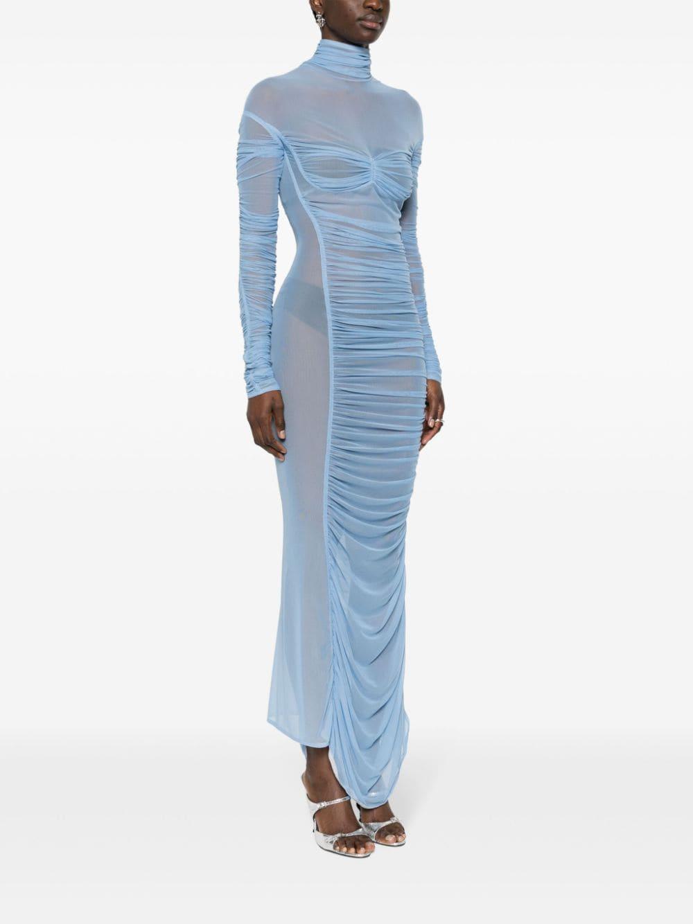 ruched mesh maxi dress Product Image