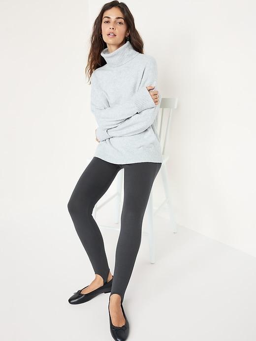 High-Waisted Fleece-Lined Stirrup Leggings Product Image