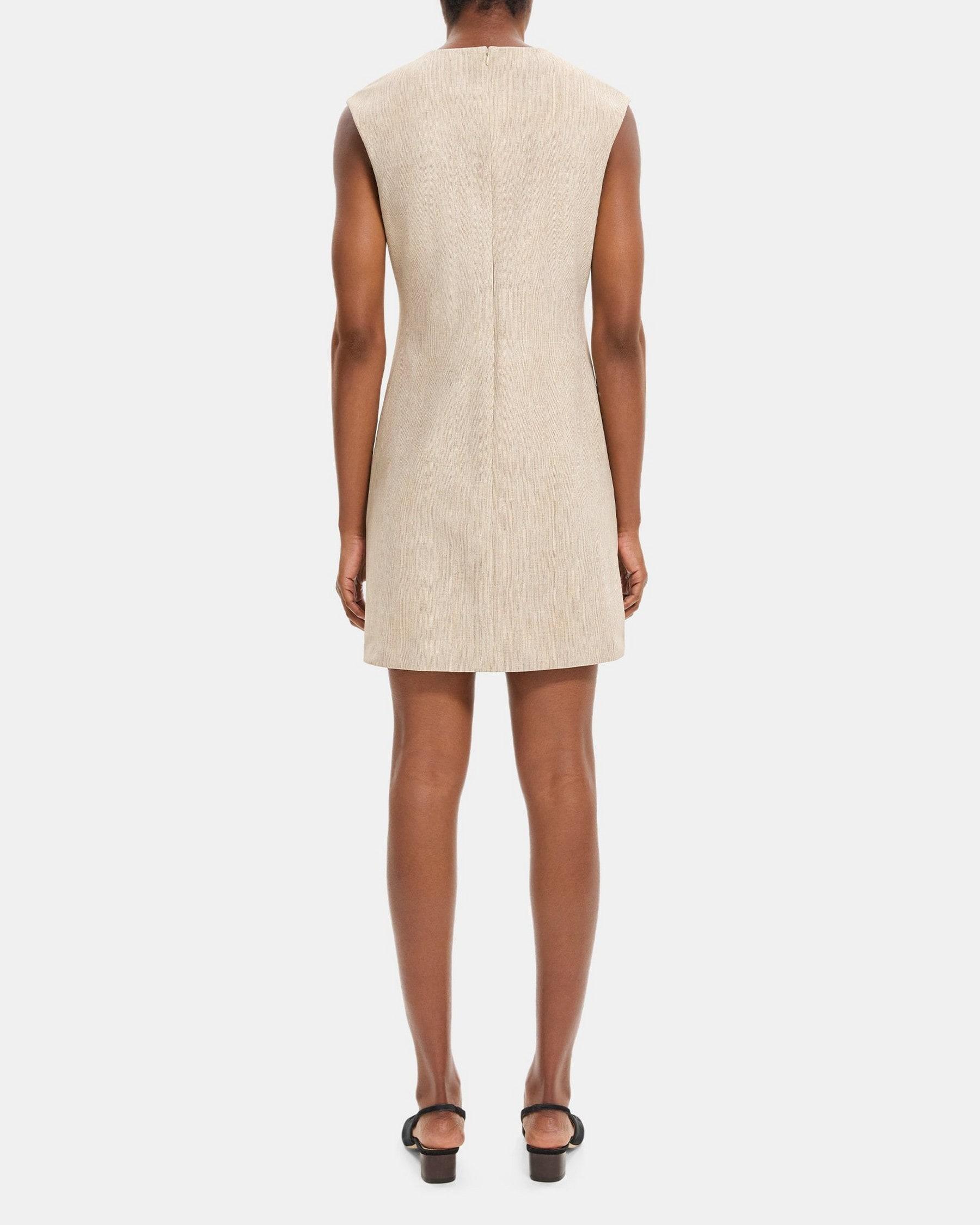 Cap-Sleeve Shift Dress in Knit Ponte Product Image