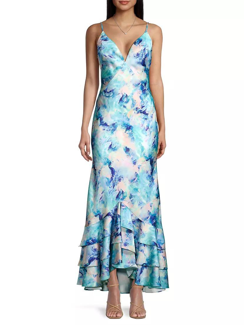 Abstract Satin Mermaid Gown Product Image